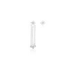 Boucles d'oreilles pendantes clarence argent blanc oxyde de zirconium Boucles d'oreilles pendantes clarence argent blanc oxyde de zirconium