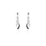 Boucles d'oreilles pendantes claudia argent blanc oxyde de zirconium