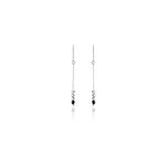 Boucles d'oreilles pendantes cyprielle argent blanc pierre de synthese Boucles d'oreilles pendantes cyprielle argent blanc pierre de synthese