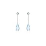 Boucles d'oreilles pendantes dennis or blanc topaze Boucles d'oreilles pendantes dennis or blanc topaze