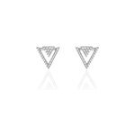 Boucles d'oreilles pendantes domnika argent blanc oxyde de zirconium