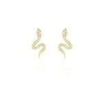 Boucles d'oreilles pendantes dorilis or jaune oxyde de zirconium