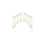 Boucles d'oreilles pendantes eclat d'etoile or jaune oxyde Boucles d'oreilles pendantes eclat d'etoile or jaune oxyde
