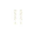 Boucles d'oreilles pendantes eclat d'etoile or jaune oxyde Boucles d'oreilles pendantes eclat d'etoile or jaune oxyde