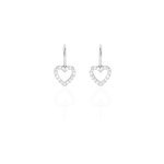 Boucles d'oreilles pendantes elisene argent blanc oxyde de zirconium Boucles d'oreilles pendantes elisene argent blanc oxyde de zirconium