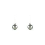 Boucles d'oreilles pendantes elitivae or blanc perle de tahiti