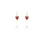 Boucles d'oreilles pendantes elizabetae fraise or jaune Boucles d'oreilles pendantes elizabetae fraise or jaune