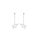 Boucles d'oreilles pendantes eloisa argent blanc Boucles d'oreilles pendantes eloisa argent blanc