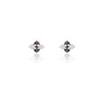 Boucles d'oreilles pendantes enid or blanc diamant
