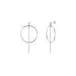 Boucles d'oreilles pendantes enissa argent blanc