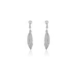 Boucles d'oreilles pendantes euriell argent blanc