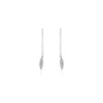 Boucles d'oreilles pendantes euriell argent blanc