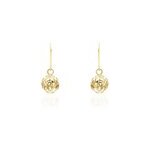 Boucles d'oreilles pendantes fidelia boules or jaune Boucles d'oreilles pendantes fidelia boules or jaune