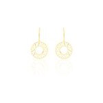 Boucles d'oreilles pendantes florent or jaune
