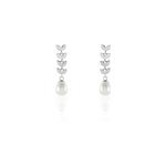 Boucles d'oreilles pendantes giacobbe argent blanc perle de culture