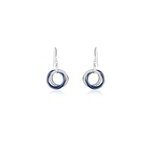 Boucles d'oreilles pendantes grizzel argent blanc c�ramique oxyde