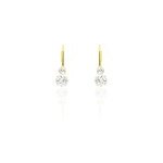 Boucles d'oreilles pendantes gulbeyaz or jaune oxyde de zirconium Boucles d'oreilles pendantes gulbeyaz or jaune oxyde de zirconium