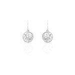 Boucles d'oreilles pendantes hita argent blanc Boucles d'oreilles pendantes hita argent blanc