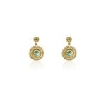 Boucles d'oreilles pendantes hugolin plaqu or aventurine