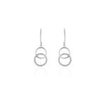 Boucles d'oreilles pendantes isabel argent blanc oxyde de zirconium Boucles d'oreilles pendantes isabel argent blanc oxyde de zirconium