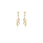 Boucles d'oreilles pendantes ishaae plaqué or jaune oxyde de zirconium Boucles d'oreilles pendantes ishaae plaqué or jaune oxyde de zirconium