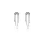 Boucles d'oreilles pendantes jakarta argent blanc