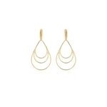 Boucles d'oreilles pendantes jenyfer plaqu or jaune
