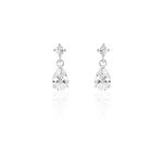 Boucles d'oreilles pendantes jordaine or blanc oxydes