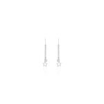 Boucles d'oreilles pendantes juliette argent blanc Boucles d'oreilles pendantes juliette argent blanc