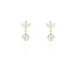 Boucles d'oreilles pendantes lavra or jaune oxyde de zirconium