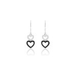 Boucles d'oreilles pendantes lio argent blanc oxyde de zirconium Boucles d'oreilles pendantes lio argent blanc oxyde de zirconium