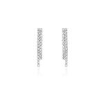Boucles d'oreilles pendantes louann argent blanc oxyde de zirconium Boucles d'oreilles pendantes louann argent blanc oxyde de zirconium
