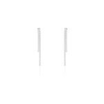 Boucles d'oreilles pendantes louanne argent blanc oxyde de zirconium Boucles d'oreilles pendantes louanne argent blanc oxyde de zirconium