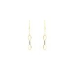 Boucles d'oreilles pendantes lucette or bicolore
