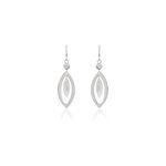 Boucles d'oreilles pendantes lucinda argent blanc