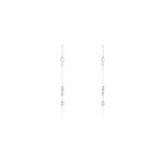 Boucles d'oreilles pendantes manou argent blanc Boucles d'oreilles pendantes manou argent blanc