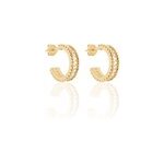 Boucles d'oreilles pendantes marie - baptistine plaqu or oxyde