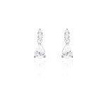 Boucles d'oreilles pendantes marie - helena argent oxyde de zirconium Boucles d'oreilles pendantes marie - helena argent oxyde de zirconium