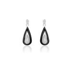 Boucles d'oreilles pendantes marina cera argent cramique et oxyde