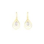 Boucles d'oreilles pendantes martyna or jaune perle de culture Boucles d'oreilles pendantes martyna or jaune perle de culture
