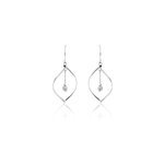 Boucles d'oreilles pendantes melaine argent blanc Boucles d'oreilles pendantes melaine argent blanc