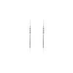 Boucles d'oreilles pendantes melodie argent blanc Boucles d'oreilles pendantes melodie argent blanc
