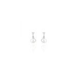 Boucles d'oreilles pendantes melya argent perle de culture et oxyde