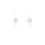 Boucles d'oreilles pendantes nalan argent blanc oxyde de zirconium