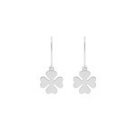 Boucles d'oreilles pendantes naomie argent blanc