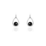 Boucles d'oreilles pendantes nerea argent blanc céramique et oxyde Boucles d'oreilles pendantes nerea argent blanc céramique et oxyde