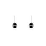 Boucles d'oreilles pendantes nina cera argent strass et céramique Boucles d'oreilles pendantes nina cera argent strass et céramique