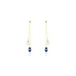 Boucles d'oreilles pendantes or jaune brayann perles de culture Boucles d'oreilles pendantes or jaune brayann perles de culture