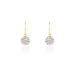 Boucles d'oreilles pendantes or jaune fidelia cristal Boucles d'oreilles pendantes or jaune fidelia cristal