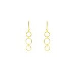 Boucles d'oreilles pendantes or jaune isabela